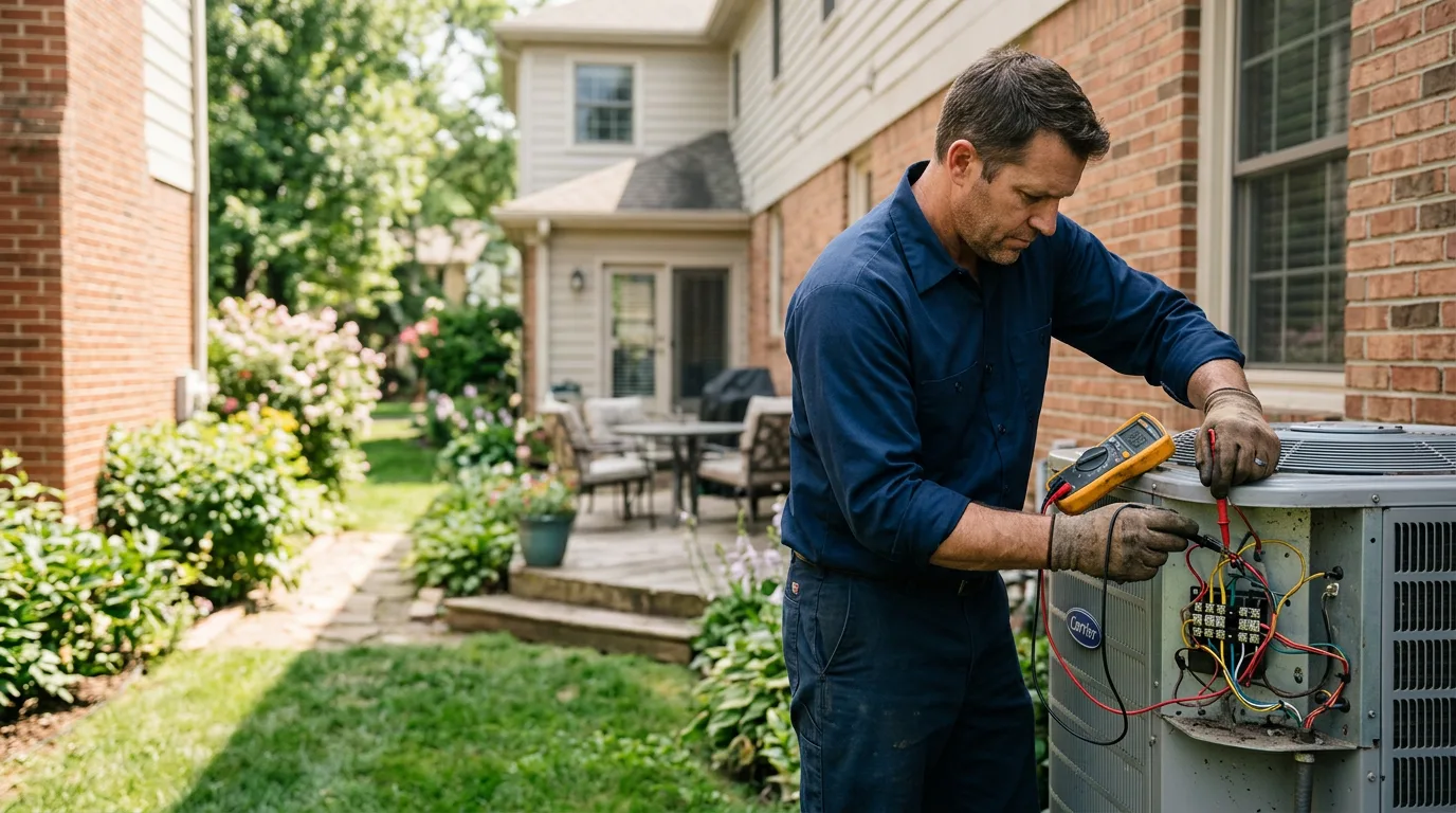 HVAC technician working near Hollis, NH